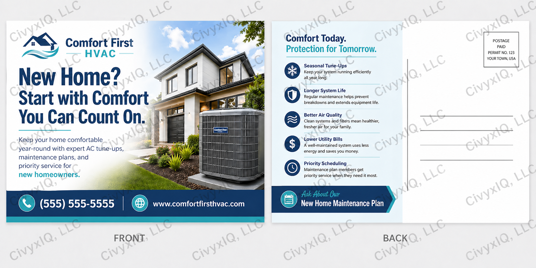 HVAC postcard template